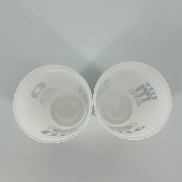 TWO Reusable White Miller Lite Miller Time American Flag Plastic 22 oz Cups NWT - Picture 8 of 10